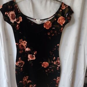 Garage Orange and Black Bodycon Mini Dress